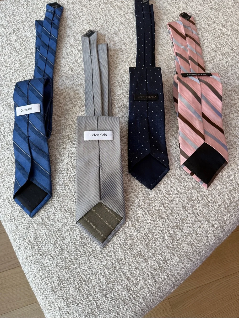 Men’s Designer Necktie Bundle Calvin Klein Claiborne Set of 4